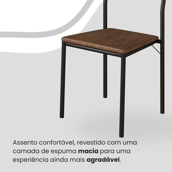 Imagem de Conjunto Sala de Jantar Mesa 120x90cm Base Pérola Tampo Mdf Laca com Vidro Florença