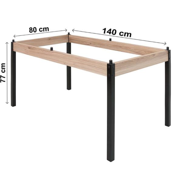 Imagem de Conjunto Sala de Jantar Mesa 140x80cm Tampo Vidro com 6 Cadeiras Dubai Ciplafe