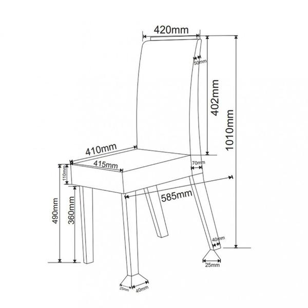 Imagem de Conjunto Sala de Jantar Mesa 160cm Lunar 6 Cadeiras Iza Viero