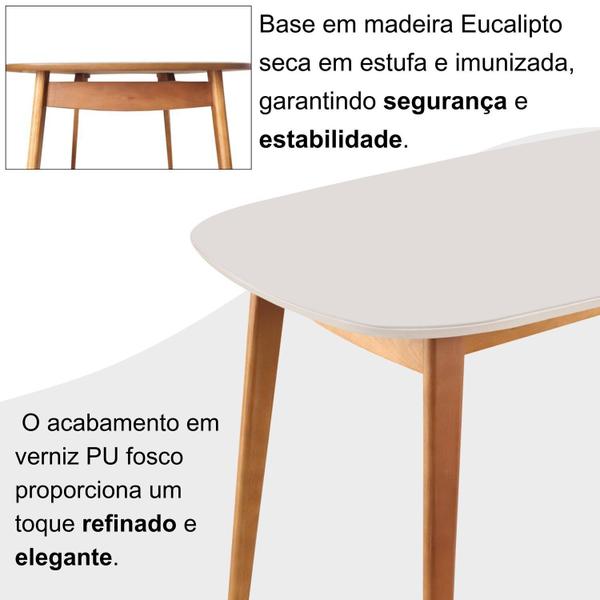 Imagem de Conjunto Sala de Jantar Mesa 160x80cm Tampo Mdf Laqueado com Vidro Laqueado 6 Cadeiras Ceci Yescasa