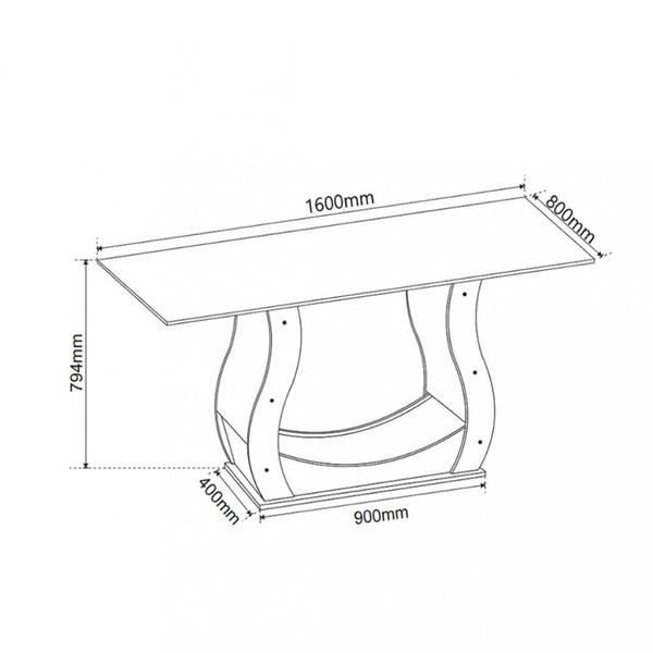 Imagem de Conjunto Sala de Jantar Mesa Bertioga 6 Cadeiras Cristal Viero