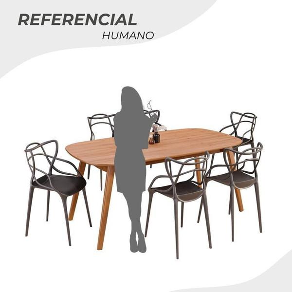 Imagem de Conjunto Sala de Jantar Mesa Ceci com 6 Cadeiras Allegra Espresso Móveis