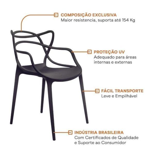 Imagem de Conjunto Sala de Jantar Mesa Ceci com Vidro com 6 Cadeiras Allegra Espresso Móveis Natural/Preto