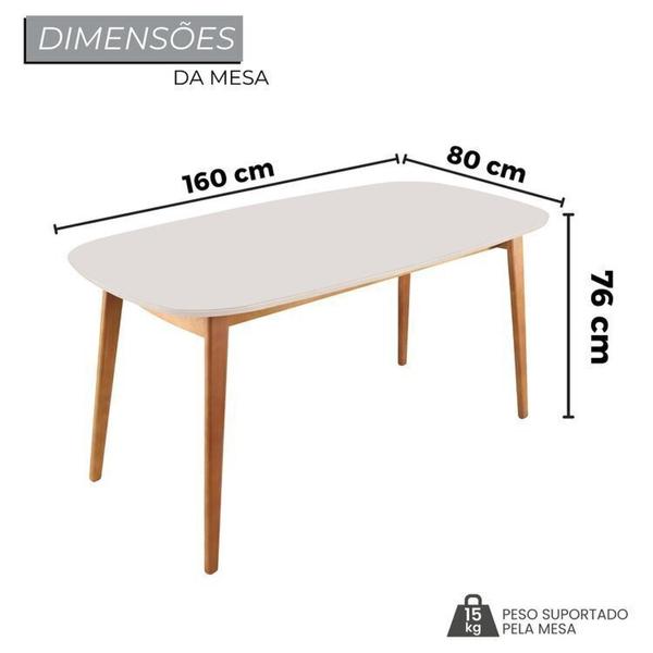 Imagem de Conjunto Sala de Jantar Mesa Ceci com Vidro com 6 Cadeiras Allegra Espresso Móveis Natural/Preto