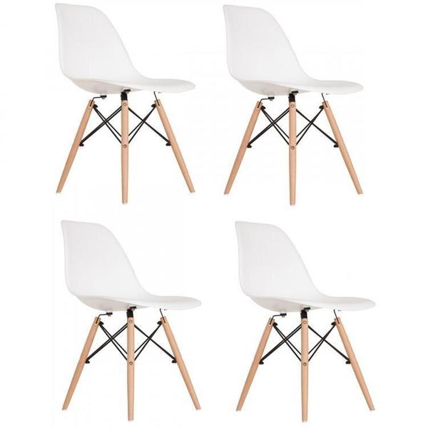 Imagem de Conjunto Sala de Jantar Mesa Ceci com Vidro com 6 Cadeiras Eames Espresso Móveis