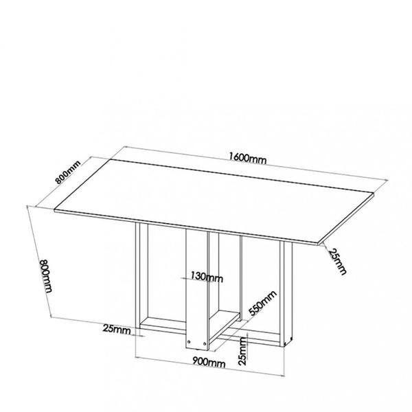 Imagem de Conjunto Sala de Jantar Mesa Coke 6 Cadeiras Cristal Viero