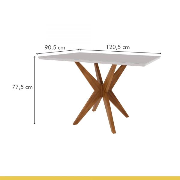 Imagem de Conjunto Sala de Jantar Mesa Donna com 4 Cadeiras Rainha Nesher Móveis