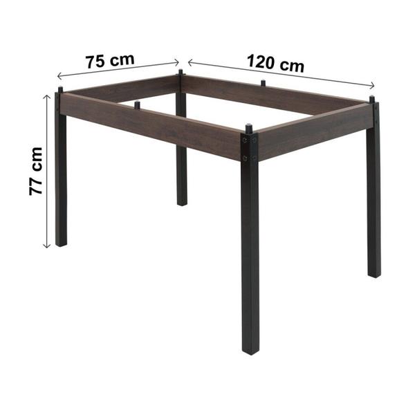 Imagem de Conjunto Sala de Jantar Mesa Dubai 120x75cm Tampo Vidro com 4 Cadeiras Ciplafe