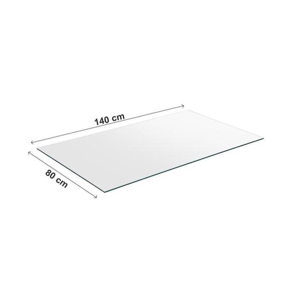 Imagem de Conjunto Sala de Jantar Mesa Jade 140x80cm Tampo Vidro com 6 Cadeiras Ciplafe