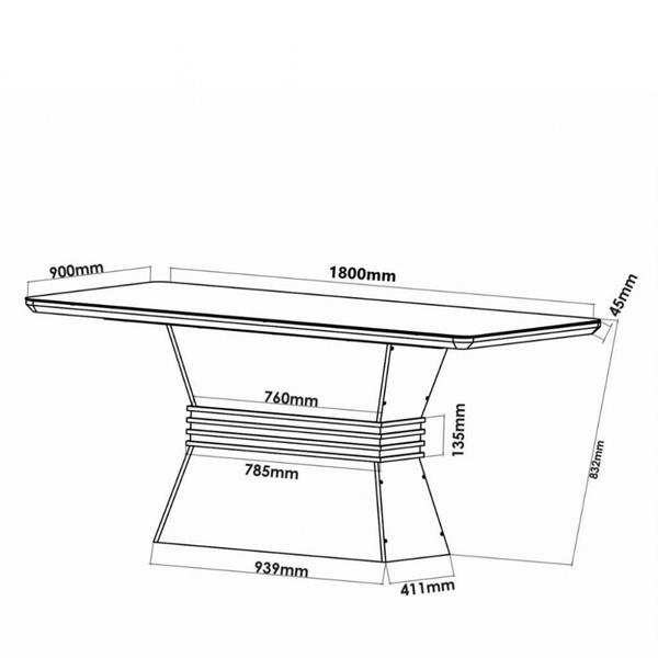 Imagem de Conjunto Sala de Jantar Mesa Moby 6 Cadeiras Cristal Viero