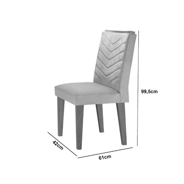 Imagem de Conjunto Sala de Jantar Mesa Olímpia 90cm Tampo em MDF Canto Copo e 4 Cadeiras Liz Moderna