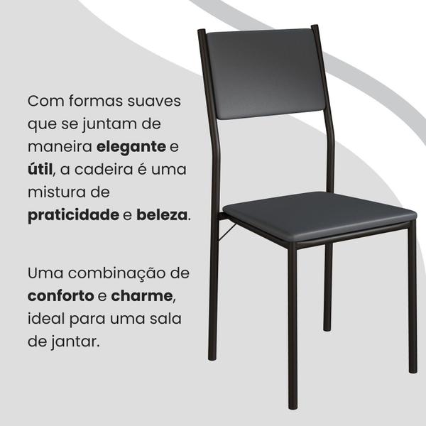 Imagem de Conjunto Sala de Jantar Mesa Redonda 100cm Base Omega Tampo Mdf Laca com Vidro Florença