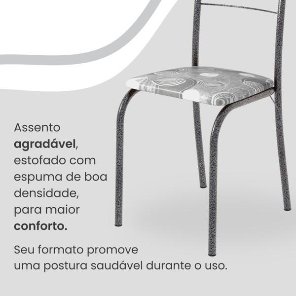 Imagem de Conjunto Sala de Jantar Mesa Retangular 140x75cm Tampo Madeira Mdp 6 Cadeiras Rio