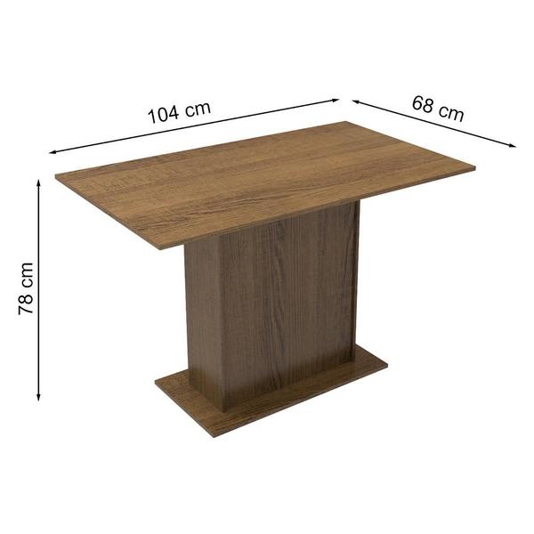 Imagem de Conjunto Sala de Jantar  Mesa Tampo de Madeira 4 Cadeiras Talita Madesa