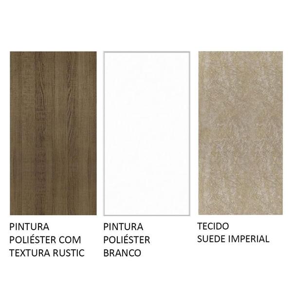 Imagem de Conjunto Sala de Jantar Mesa Tampo de Madeira 6 Cadeiras Rustic/Branco/Imperial Britney Madesa