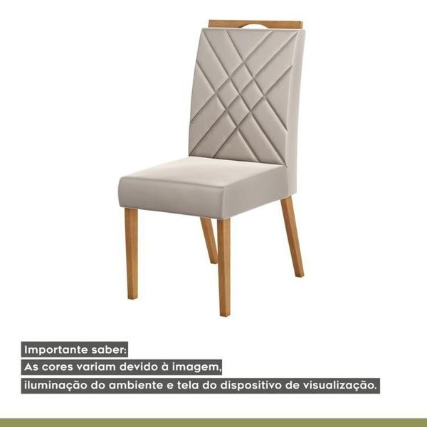 Imagem de Conjunto Sala de Jantar Mesa Tampo Vidro/MDF 90x90cm com 4 cadeiras wood MDecor Preto Fosco/Siena/Mel/Bege