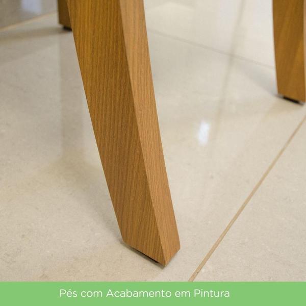 Imagem de Conjunto Sala De Jantar Tampo Mdf Com Vidro 120cm 4 Cadeiras