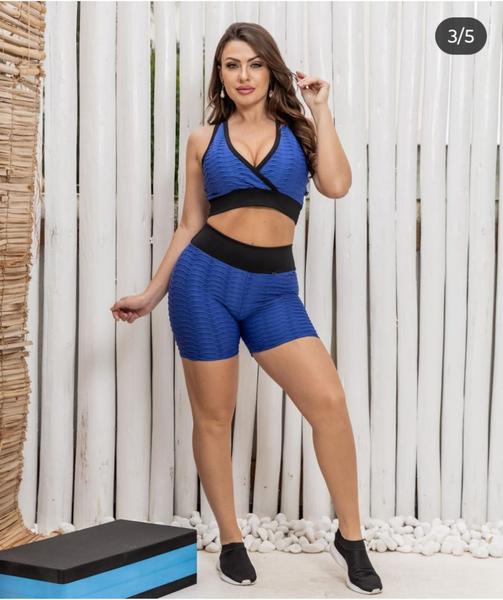 Imagem de Conjunto short e top brocado empina bumbum