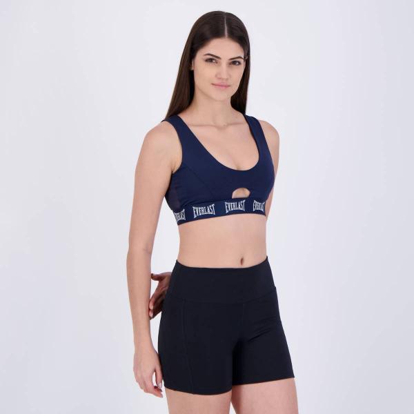 Imagem de Conjunto Shorts e Top Everlast Feminino Preto e Azul Marinho