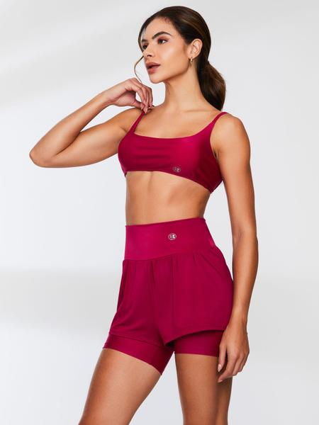 Imagem de Conjunto Shorts + Top Faixa Marsala