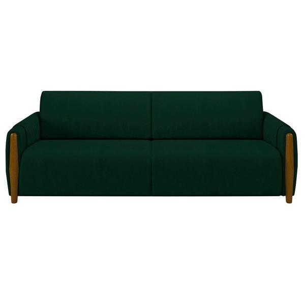 Imagem de Conjunto Sofá 3 Lugares 223cm e Poltrona 98cm Amaranto M22 Veludo Verde - Mpozenato