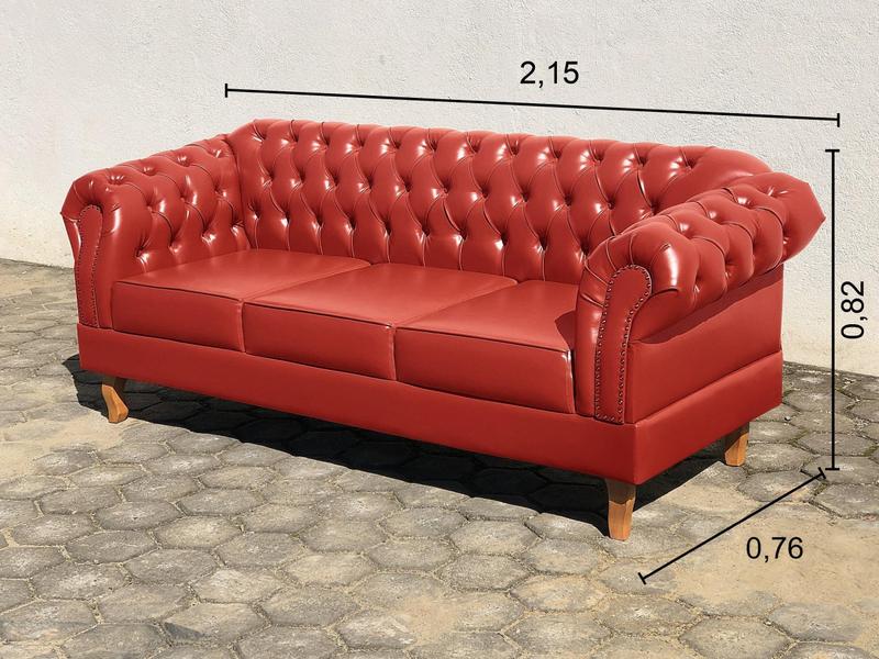 Imagem de Conjunto Sofá Chesterfield 3 Lugares + 2 Poltronas Dom Pedro