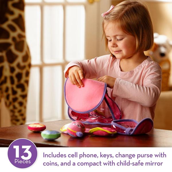 Conjunto Soft Play Toy Melissa & Doug Pretty Purse Fill and Spill Imagem de Conjunto Soft Play Toy Melissa & Doug Pretty Purse Fill and Spill