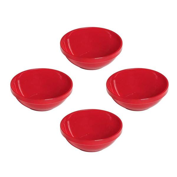 Imagem de Conjunto Sopeira Cheff Vemplast M 350Ml 4Un Vermelho