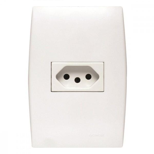 Imagem de Conjunto Soprano Ilus 4X2 Branco Com Placa(1Tomada 10A)  5Ub99052