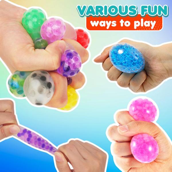 Imagem de Conjunto Squishy Stress Balls, pacote com 72 unidades para brinquedos Anxiety Fidget