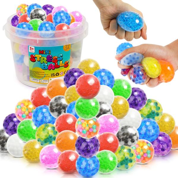 Imagem de Conjunto Squishy Stress Balls, pacote com 72 unidades para brinquedos Anxiety Fidget