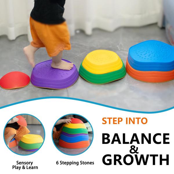 Imagem de Conjunto Stepping Stones Oranmew Toddler Sensory Balance, 6 unidades