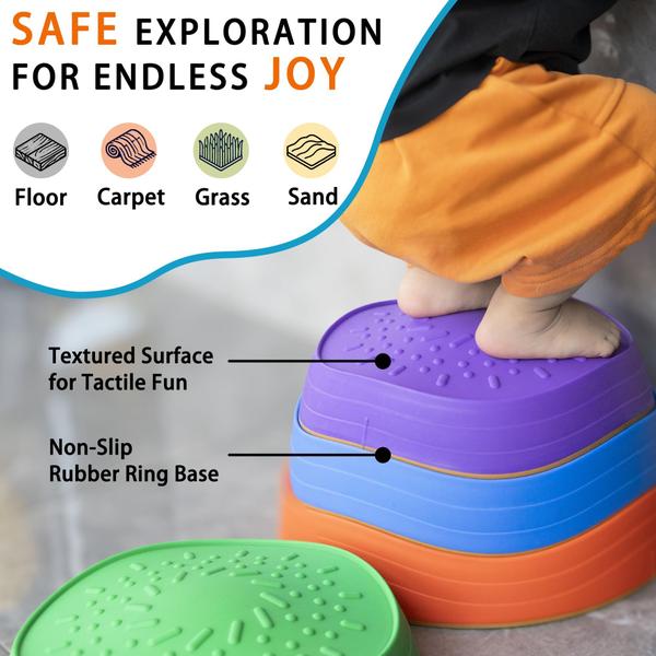 Imagem de Conjunto Stepping Stones Oranmew Toddler Sensory Balance, 6 unidades