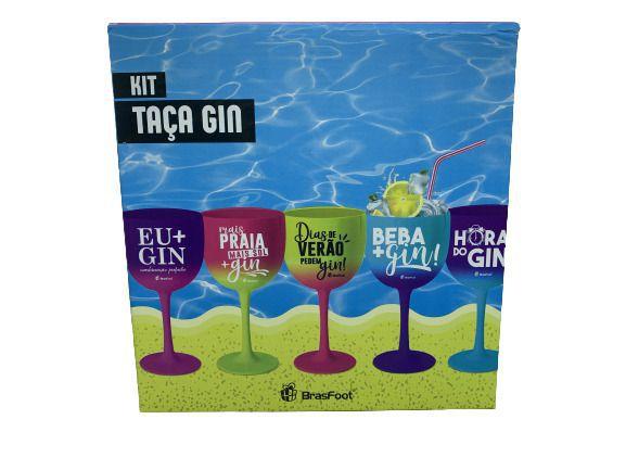 Imagem de Conjunto Taças de Gin 580 ml Com 2 Unidades Degradê Mais Praia Mais Gin de Plástico Drink - BrasFoot