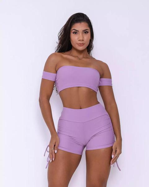 Conjunto tamanho único Short Cross Lilás Candy Colors - Erre fitness Imagem de Conjunto tamanho único Short Cross Lilás Candy Colors