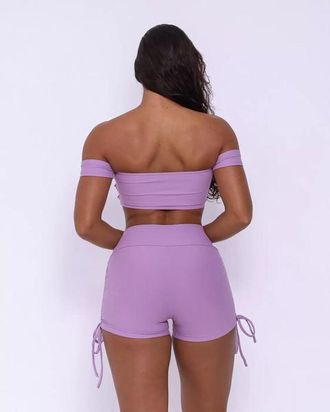Conjunto tamanho único Short Cross Lilás Candy Colors - Erre fitness Imagem de Conjunto tamanho único Short Cross Lilás Candy Colors