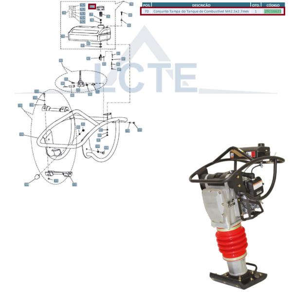 Imagem de Conjunto Tampa do Tanque 29116621 P/ Compactadores de Solo