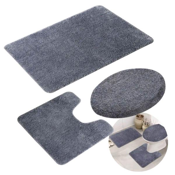 Conjunto Tapete Para Banheiro Jogo Com 3 Peças Antiderrapante - Armarinhos BS Imagem de Conjunto Tapete Para Banheiro Jogo Com 3 Peças Antiderrapante