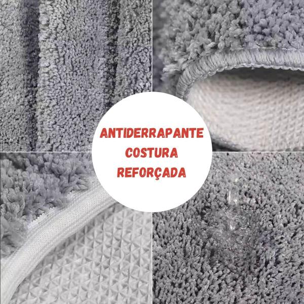 Conjunto Tapete Para Banheiro Jogo Com 3 Peças Antiderrapante - Armarinhos BS Imagem de Conjunto Tapete Para Banheiro Jogo Com 3 Peças Antiderrapante