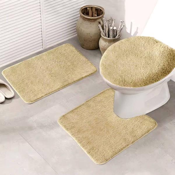 Conjunto Tapete Para Banheiro Jogo Com 3 Peças Antiderrapante - Armarinhos BS Imagem de Conjunto Tapete Para Banheiro Jogo Com 3 Peças Antiderrapante