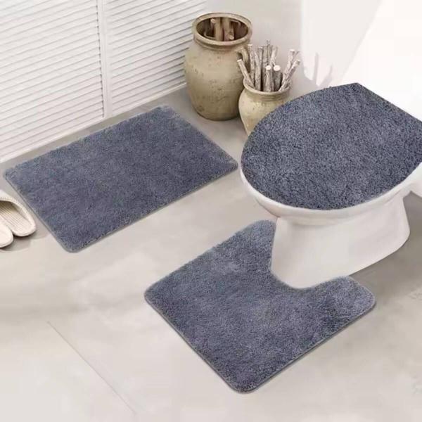 Conjunto Tapete Para Banheiro Jogo Com 3 Peças Antiderrapante - Armarinhos BS Imagem de Conjunto Tapete Para Banheiro Jogo Com 3 Peças Antiderrapante