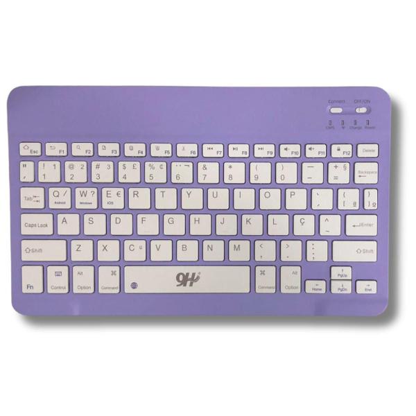 Imagem de Conjunto Teclado Com Mouse Bluetooth Sem Fio Coloridos Wireless