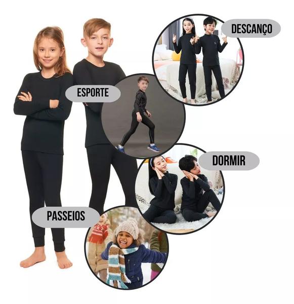 Conjunto Térmica Infantil Blusa e Calca Segunda Pele Inverno - Fênix Imagem de Conjunto Térmica Infantil Blusa e Calca Segunda Pele Inverno