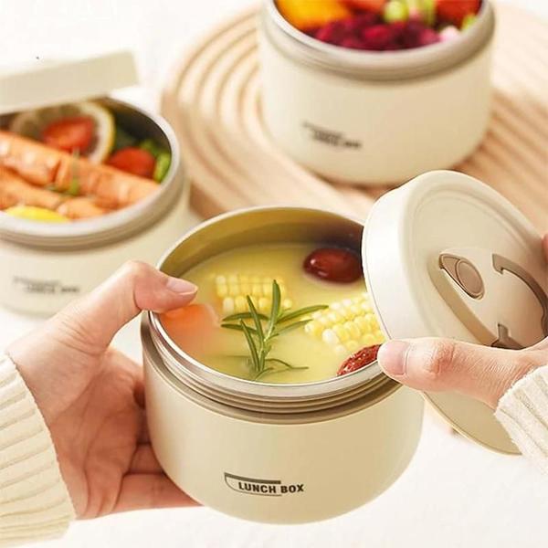 Conjunto Térmico de Marmita Empilhável e Portátil para Crianças e Adultos Imagem de Conjunto Térmico de Marmita Empilhável e Portátil para Crianças e Adultos