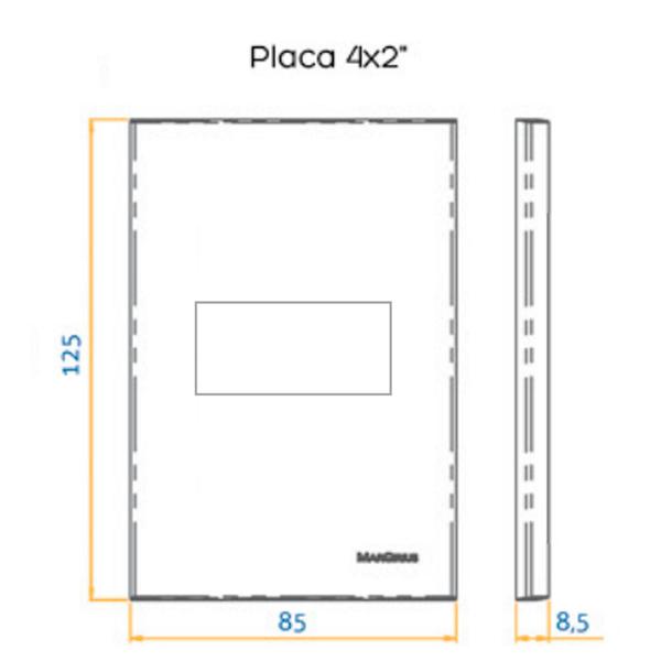 Imagem de Conjunto Tomada 10A Branca 250V 4X2 Preto Ebony Clean