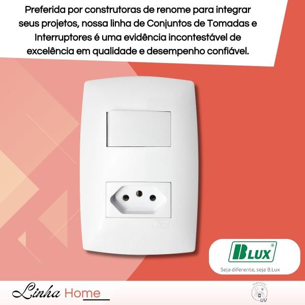 Imagem de Conjunto Tomada 10a + Interruptor Simples - Blux Linha Home