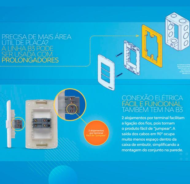 Imagem de Conjunto Tomada 10A + Interruptor Simples Margirius B3