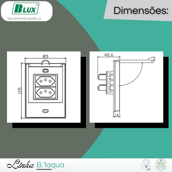 Imagem de Conjunto Tomada 20A P/ Ambientes Externos Prova Dágua B.lux