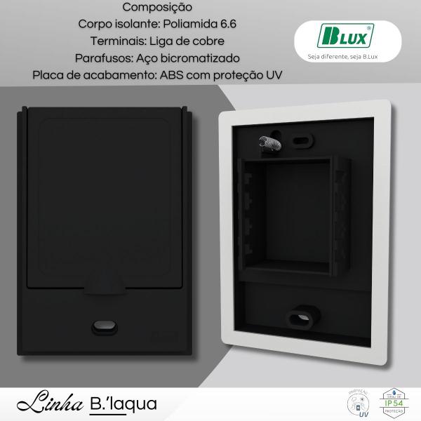 Imagem de Conjunto Tomada B.l Aqua 20a P/ Áreas Externas Black - B.lux