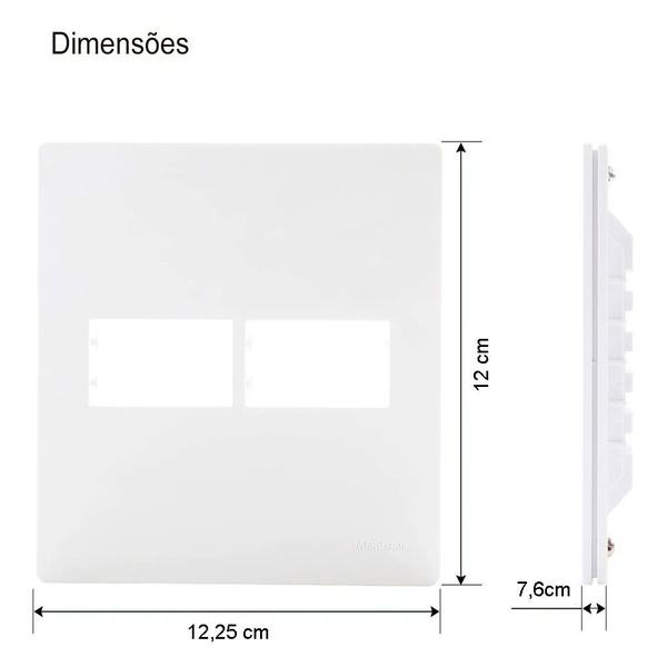 Imagem de Conjunto Tomada Dupla 20a 250v 4x4 Branca Margirius B3